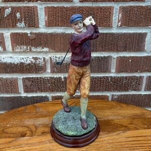 Americana Collection Hand Painted 'Tee Shot' 11” aprox. Resin Collectible Figure
